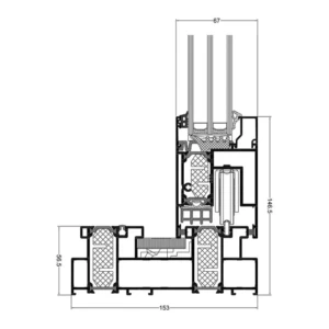 Aliplast Ultraglide - Sezione profilo-soglia