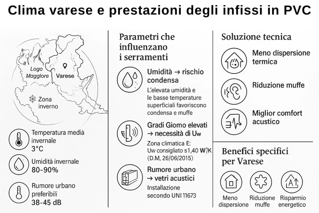 Clima varese e prestazioni degli infissi in PVC