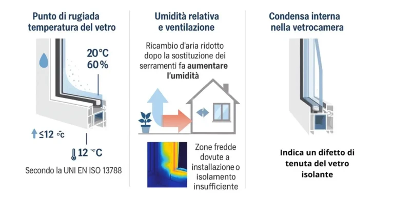 Condensa sulle finestre nuove