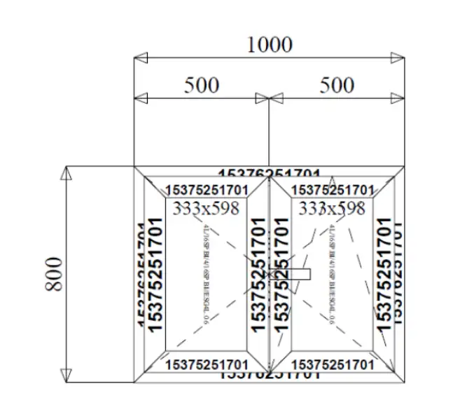 Finestra in PVC bianca 1000 x 800 mm, sistema Rehau Synego MD